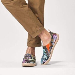 UIN Travel Shoes Men 11.5 Starry Night Van Gogh Art Lightweight Walking Comfort